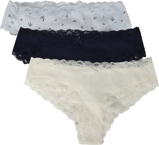 Lindex Brazilian Briefs With Low Waist Blue XXL