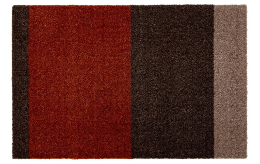 tica copenhagen Stripes by tica, horisontal, dørmatte Brown-terrakotta, 40 x 60 cm