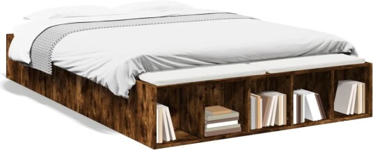 Sengeramme røkt eik 120x200 cm konstruert tre 8721102622304