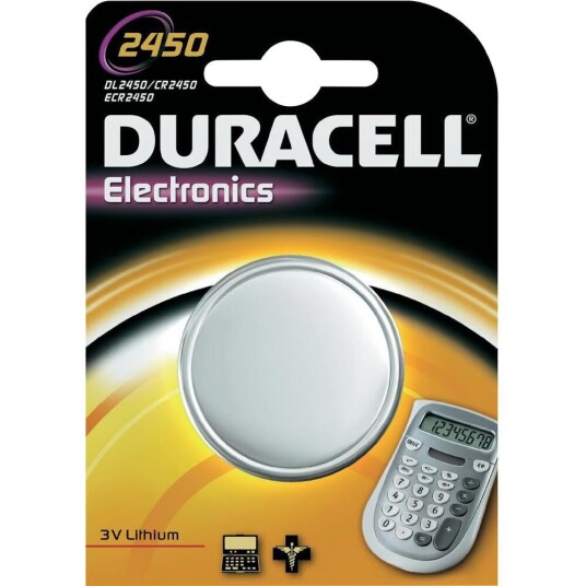 Duracell CR2450 3V Lithium Knappcellsbatteri 620 mAh