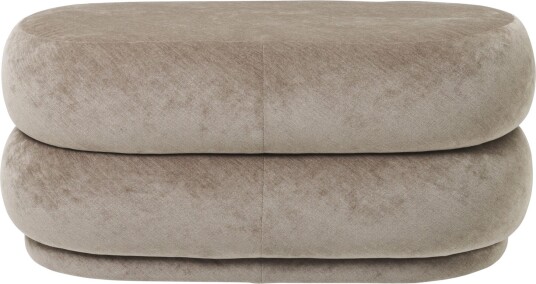 Ferm Living Pouf Oval Faded Velvet 28 Beige Puffer Ferm Living Pouf Oval Faded Velvet 28 Beige Puffer