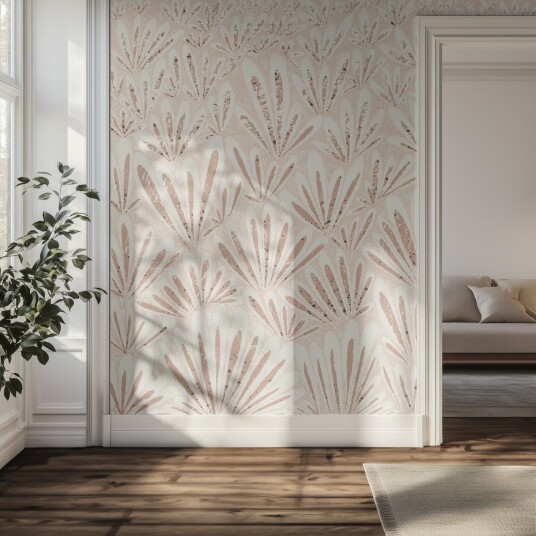 Tapet – Blått botanisk mønster Tapet – Blått botanisk mønster