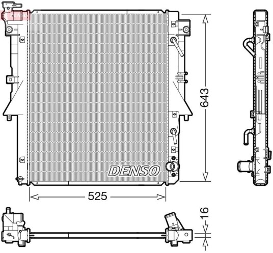 Radiator DENSO DRM45055 Radiator DENSO DRM45055