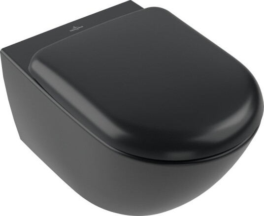 V&B Antao Vegghengt Toalett 56x37 cm, u/skyllekant, C+, Pure Black V&B Antao Vegghengt Toalett 56x37 cm, u/skyllekant, C+, Pure Black