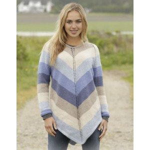 Ocean Stripes by DROPS Design Tunika Strikkeoppskrift str . S XXXL Small
