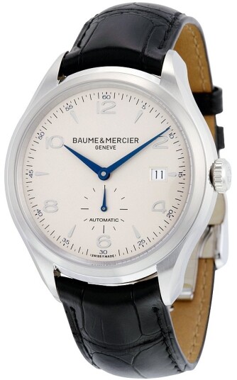 Baume & Mercier Herreklokke MOA10052 CLIFTON Sølvfarget/Lær