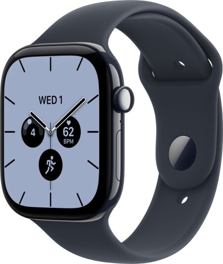 Apple Watch Series 12 46mm CEL (nattblå keramikk/marineblå Sport Band) S/M