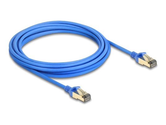 Delock Nettverkskabel Rj-45 Hann Til Rj-45 Hann 5 M 4.9 Mm F/Ftp Cat 8.1 Halogenfri Uten Hindringer Slank Blå Delock Nettverkskabel Rj-45 Hann Til Rj-45 Hann 5 M 4.9 Mm F/Ftp Cat 8.1 Halogenfri Uten Hindringer Slank Blå