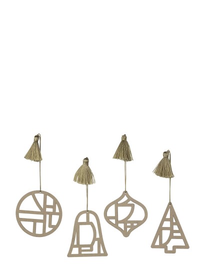 Broste Copenhagen Fili Ornaments - Brown - ONE SIZE Broste Copenhagen Fili Ornaments - Brown - ONE SIZE