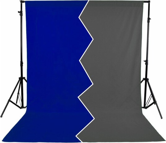 Bakgrunn Ensfarget Grå/Blå - 2.9x5 m