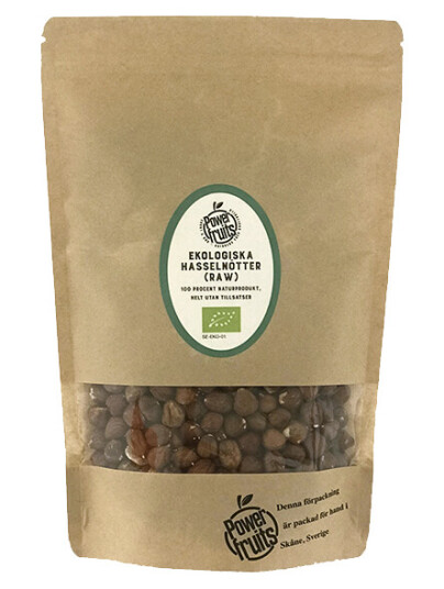 Powerfruits Økologiske Hasselnøtter 500 g