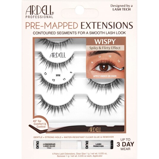 Ardell Pre-Mapped Extensions Wispy - Black - ONE SIZE Ardell Pre-Mapped Extensions Wispy - Black - ONE SIZE