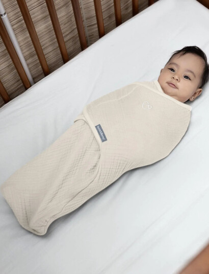 Ingenuity Swaddleme™ By Ingenuity™ Muslin Original Swaddle   Cream   Beige   