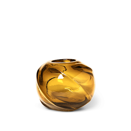 Water Swirl vase rund, Amber