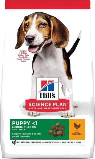 Hill's Science Plan Puppy Medium Hundefôr med Kylling 18 kg - Sunn Utvikling for Valper Hill's Science Plan Puppy Medium Hundefôr med Kylling 18 kg - Sunn Utvikling for Valper