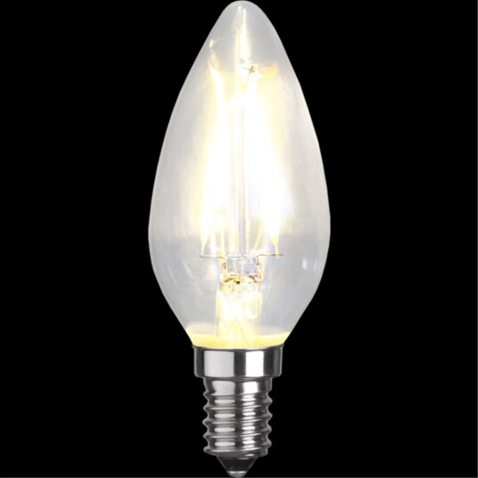 LED pære E14 C35 Klar