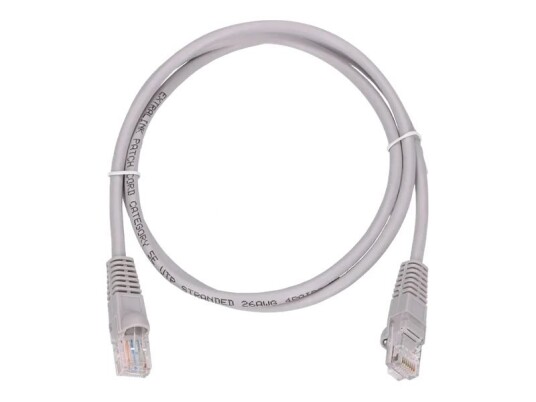 Extralink Koblingskabel Rj-45 Hann Til Rj-45 Hann 1 M 5.3 Mm Utp Cat 5E Innendørs Uten Hindringer Formstøpt Grå