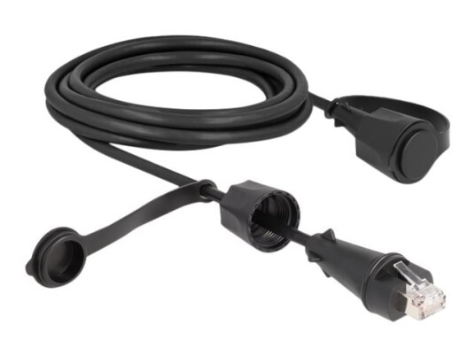Delock Koblingskabel Rj-45 Hann Til Rj-45 Hann 3 M 6 Mm Stp Cat 6 Utendørs Svart