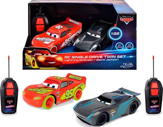Jada Radiostyrt Disney Cars Glow Racers Lightning & Jackson Biler - 1:32 (4 År+)