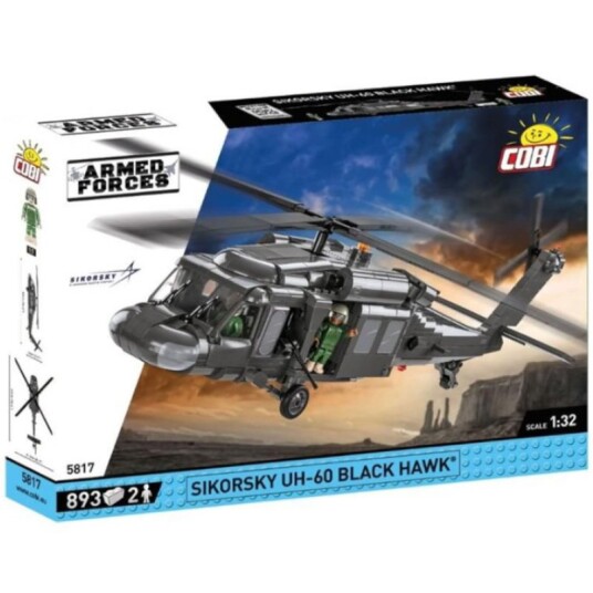 Cobi Armed Forces Byggesett 893 Deler Sikorsky Uh-60 Svart Hawk