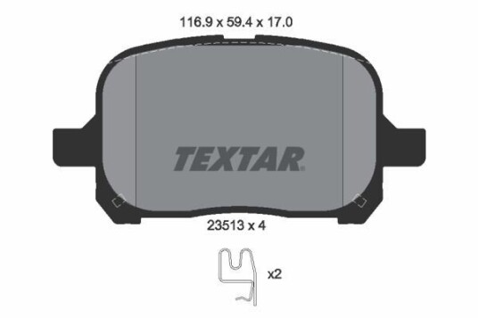 Bremseklosser TEXTAR 2351302