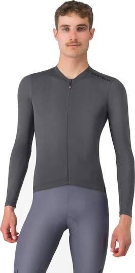 Castelli Espresso 2 LS sykkeltrøye lange ermer smoky grey herre