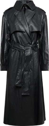 Bardot Luca Vegan Leather Trench BLACK S