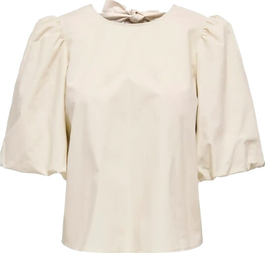 JDY Jdymonila 2/4 Tencel Bow Top Wvn Cream L JDY Jdymonila 2/4 Tencel Bow Top Wvn Cream L