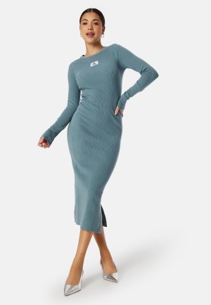 Calvin Klein Jeans Variegated Rib Sweater Dress CFQ Goblin Blue M