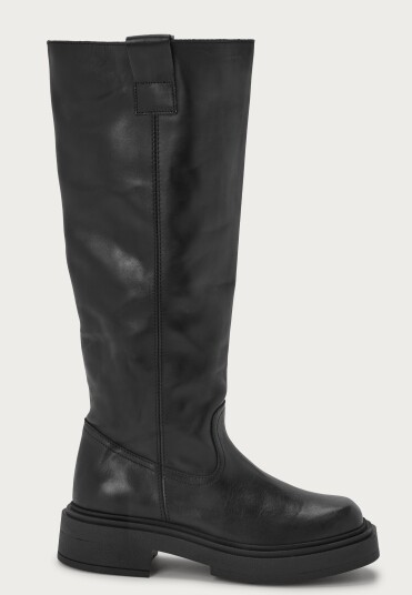 Bubbleroom Leather Knee High Boots