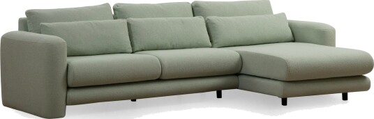 Makhan Sofa med Sjeselong 3 seter Grønn