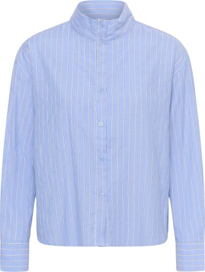 Kaffe Kaamabel Funnel Neck Shirt BLUE/WHITE/NAVY STRIPES 34