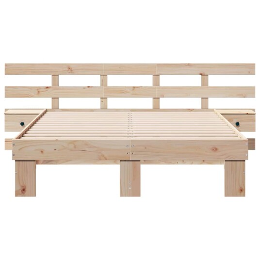  Sengestamme Brun 140 x 190 cm Massiv furu og massiv furu