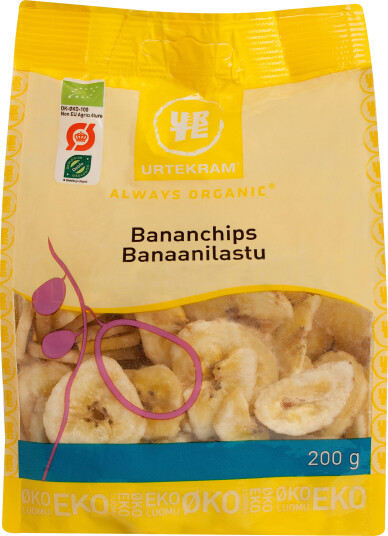 Urtekram Organic Banana Chips 200gram Urtekram Organic Banana Chips 200gram