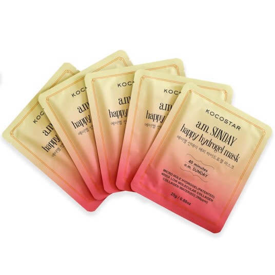 KOCOSTAR A.M. SUNDAY Happy Hydrogel Mask 5 stk Ansiktsmaske
