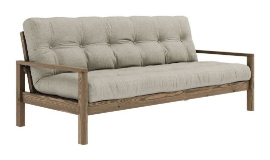 Karup Design Knob Sovesofa, Brun lakkert furu, Linen Unoliving 1733432-05-0 1733432-16-0 Karup Design Knob Sovesofa, Brun lakkert furu, Linen Unoliving 1733432-05-0 1733432-16-0