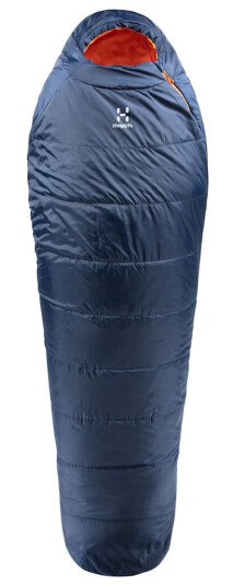 Haglöfs Tarius -5 Sovepose 205 cm Midnight Blue/Tangerine med Syntetisk Isolasjon