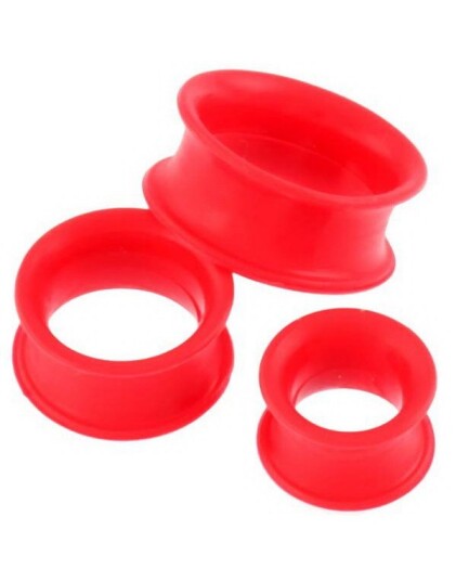 Excentrisk Rød  Piercing Tunnel Strl 4 mm