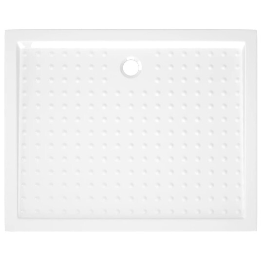 vidaXL Dusjbrett med prikker hvit 80x100x4 cm ABS