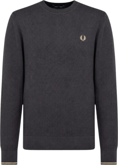 Fred Perry Herre Strikkevarer Svart 2XL, Fred Perry Herre Strikkevarer Svart 2XL,
