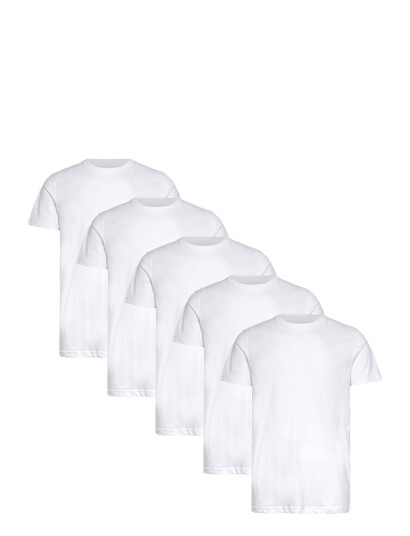 Claudio Claudio 5-Pack T-Shirt Cotton - White - L