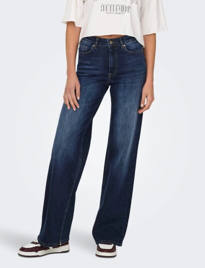 ONLY Onlmadison Blush Hw Wide Dnm Rea081 Noos   Navy   M x 34