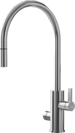 Lavabo Blandebatteri Alkymist 587 Med Uttrekkbar Tut Og Avstengingsventil Stainless Steel