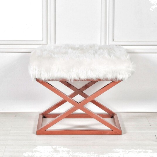 Mantu Sittepuff 50 cm Hvit