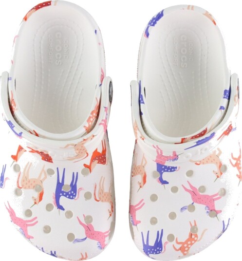 Crocs Sandaler   Classic Character Print Clog K   Unicorn   Crocs   33/34   Sandals Hvit Lilla Rosa   33 34