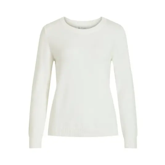 VILA Viril O-neck L/S Knit Top White Alyssum XL VILA Viril O-neck L/S Knit Top White Alyssum XL