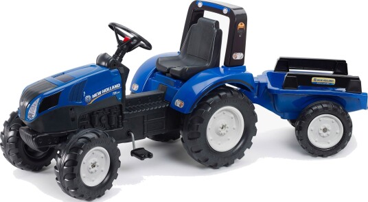 Falk New Holland Pedaltraktor Med Tilhenger