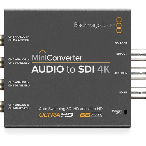 Blackmagic Mini Converter Audio to SDI 4K Audio til SDI