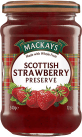 MACKAYS Skotsk Jordbærsyltetøy 340 g.