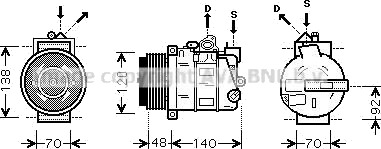 AC kompressor PRASCO MSAK393 AC kompressor PRASCO MSAK393